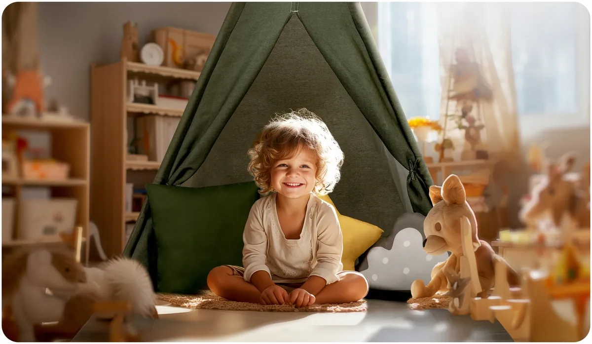 Gyereksátor, Nukido NK-406 Tipi, 116 x 116 x 165 cm – 3. kép Gyereksátor, Nukido NK-406 Tipi, 116 x 116 x 165 cm – 3. kép
