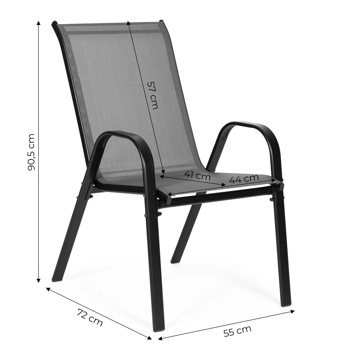 Kerti szék, MultiGarden SC-092KD-4, szürke – 5. kép Kerti szék, MultiGarden SC-092KD-4, szürke – 5. kép