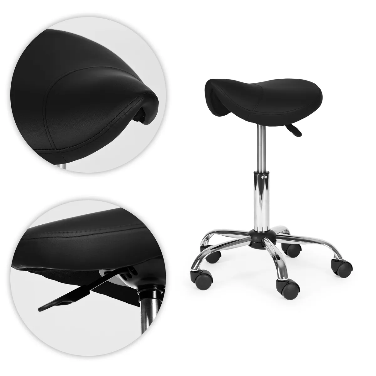 Kozmetikai szék, ModernHome BC004-BC, fekete – 3. kép Kozmetikai szék, ModernHome BC004-BC, fekete – 3. kép