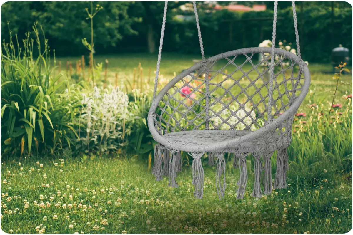 Függőszék, Sofotel Boho, szürke – 5. kép BOHO függőfotel fémszerkezete
