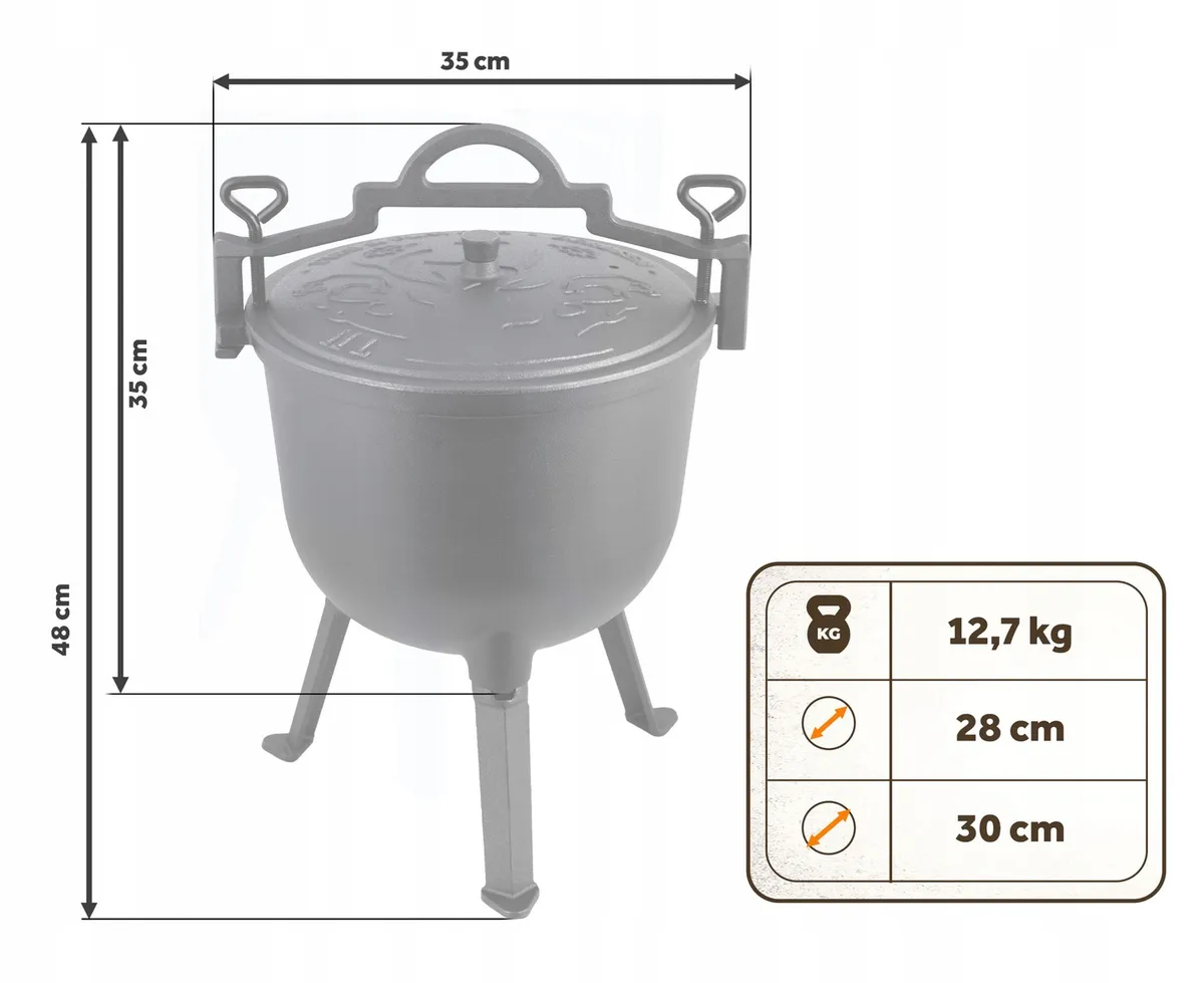 Bogrács szett, Berdsen BD-482, fekete – 8. kép