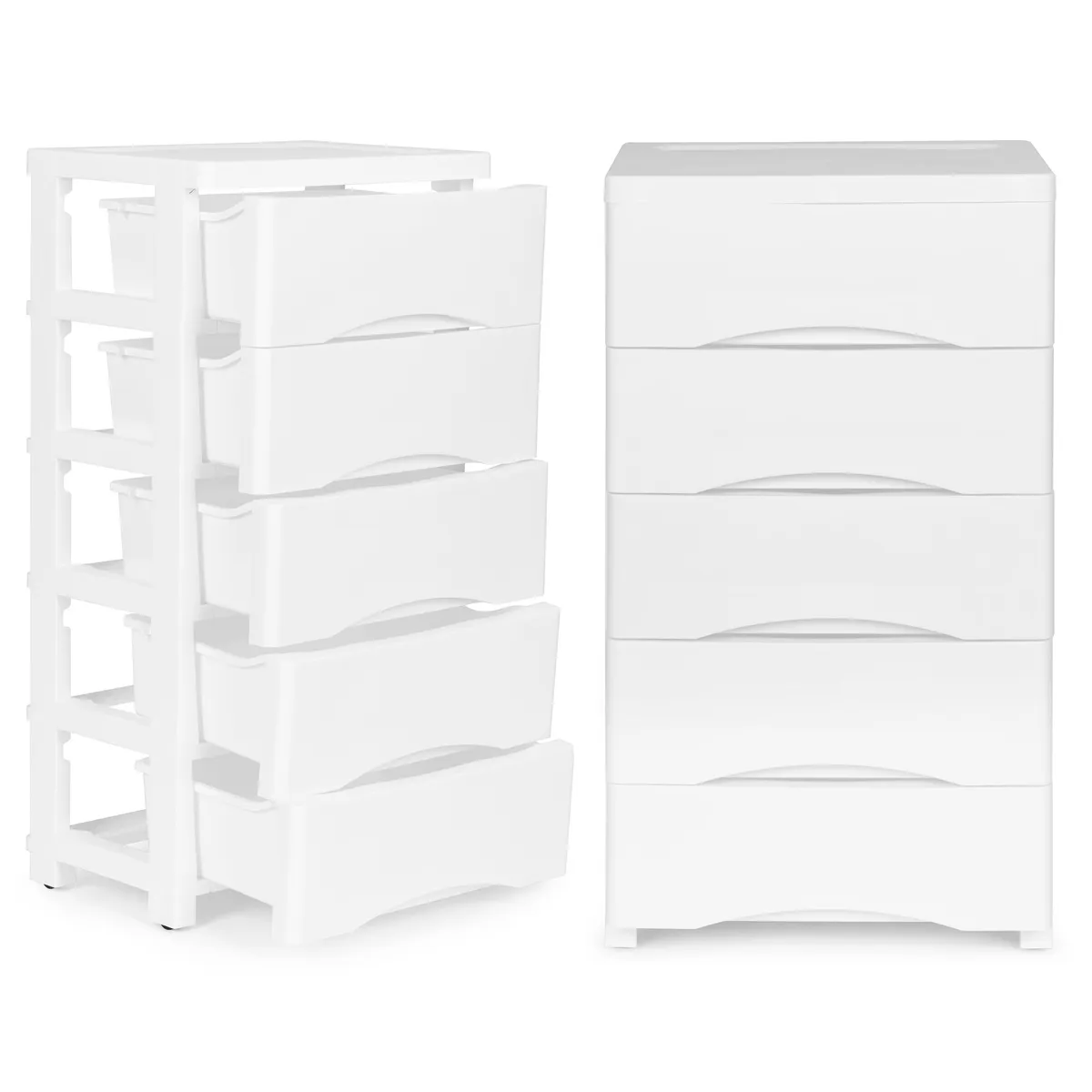 Gurulós tároló, ModernHome PJJCBS0024-05B, fehér – 1. kép Gurulós tároló, ModernHome PJJCBS0024-05B, fehér – 1. kép