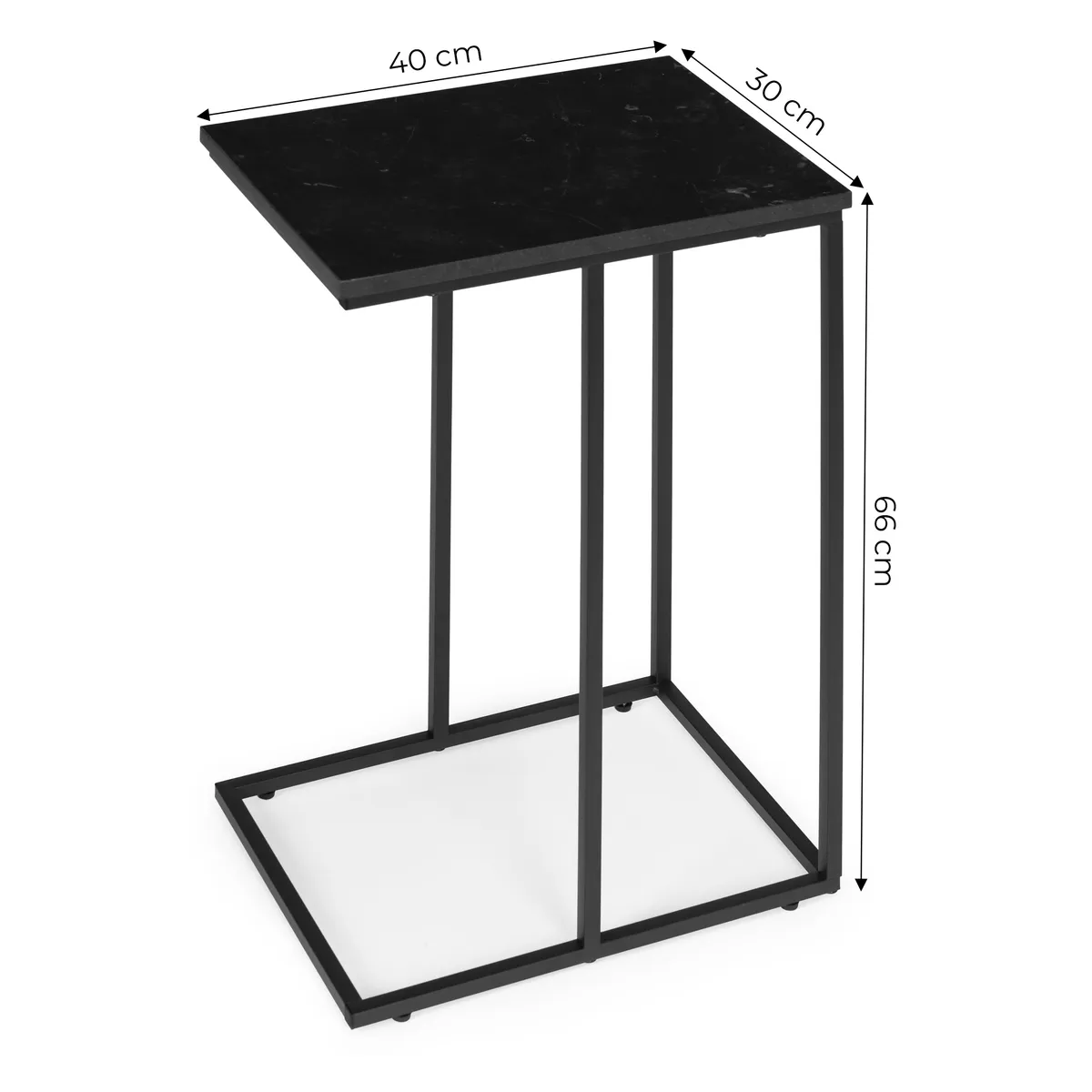 Dohányzóasztal, ModernHome BJ403066CT, fekete – 5. kép Dohányzóasztal, ModernHome BJ403066CT, fekete – 5. kép