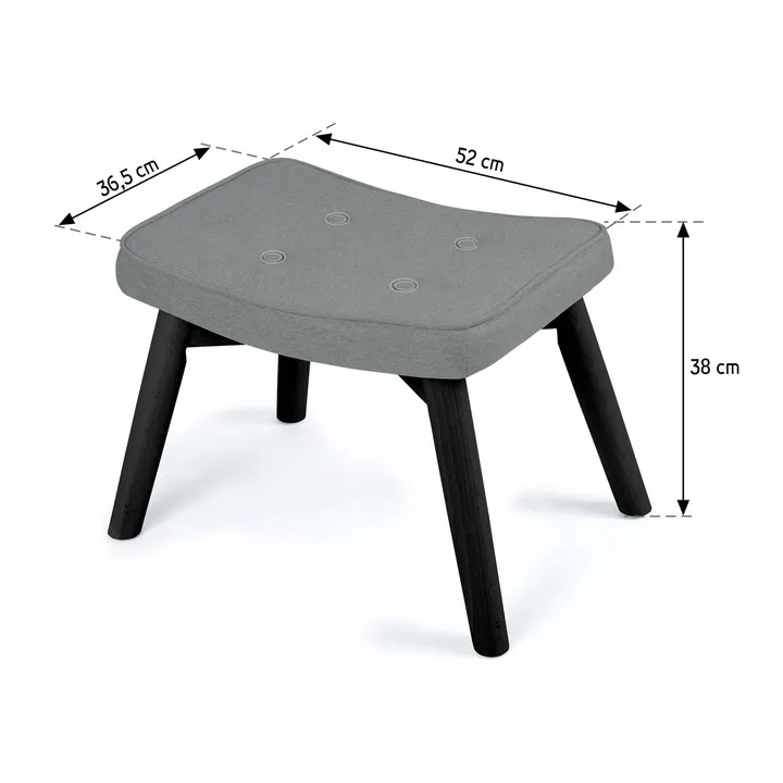 Lábtartó, Sofotel Norse, sötétszürke/fekete – 5. kép Lábtartó, Sofotel Norse, sötétszürke/fekete – 5. kép