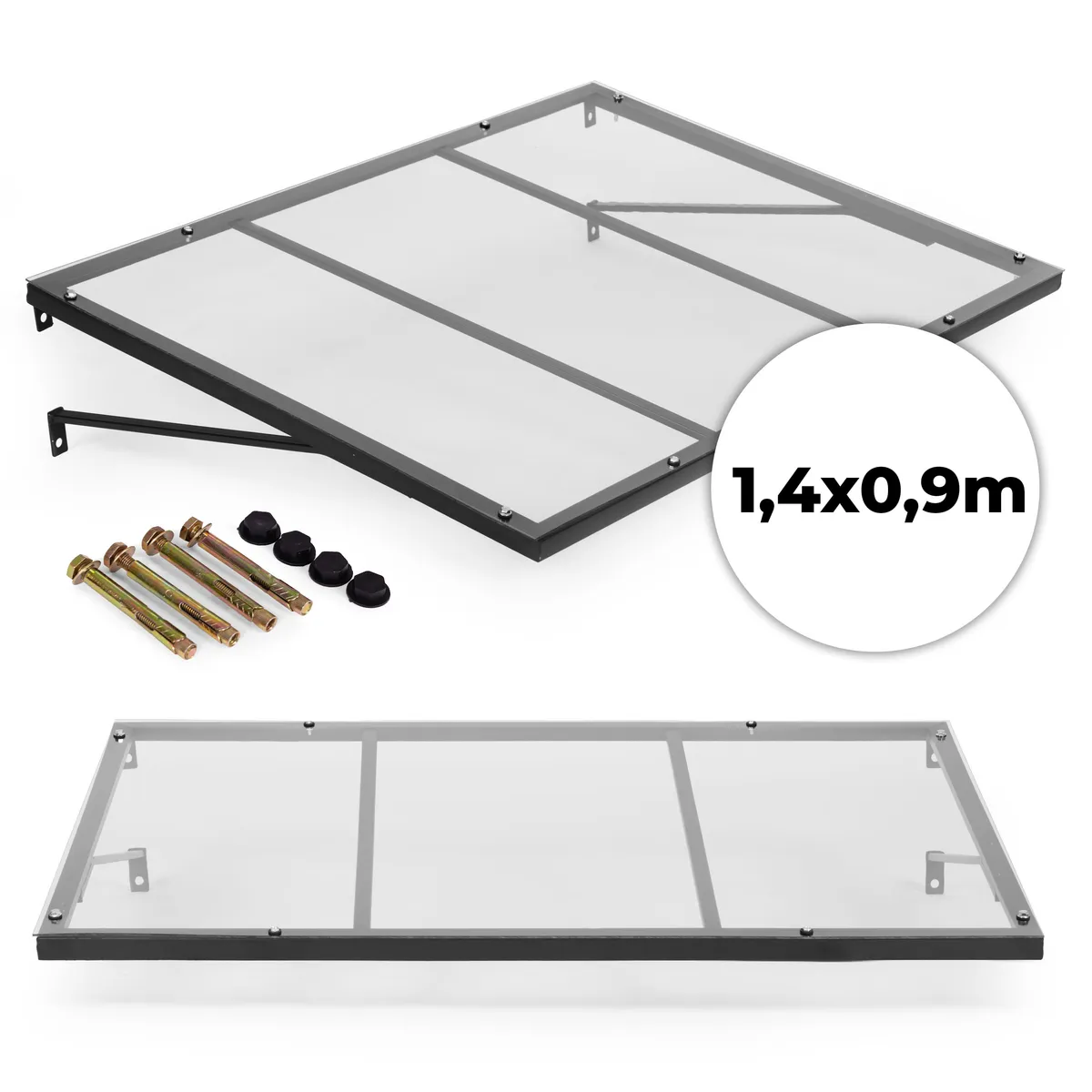 Műanyag előtető, MultiGarden AW-090, 140 x 90 cm – 1. kép