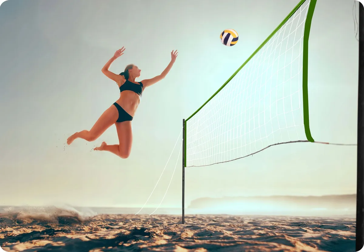 Röplabda és tollaslabda háló és állvány szett, Neo-Sport, 570 x 230 cm – 7. kép Röplabdázás és tollaslabdázás