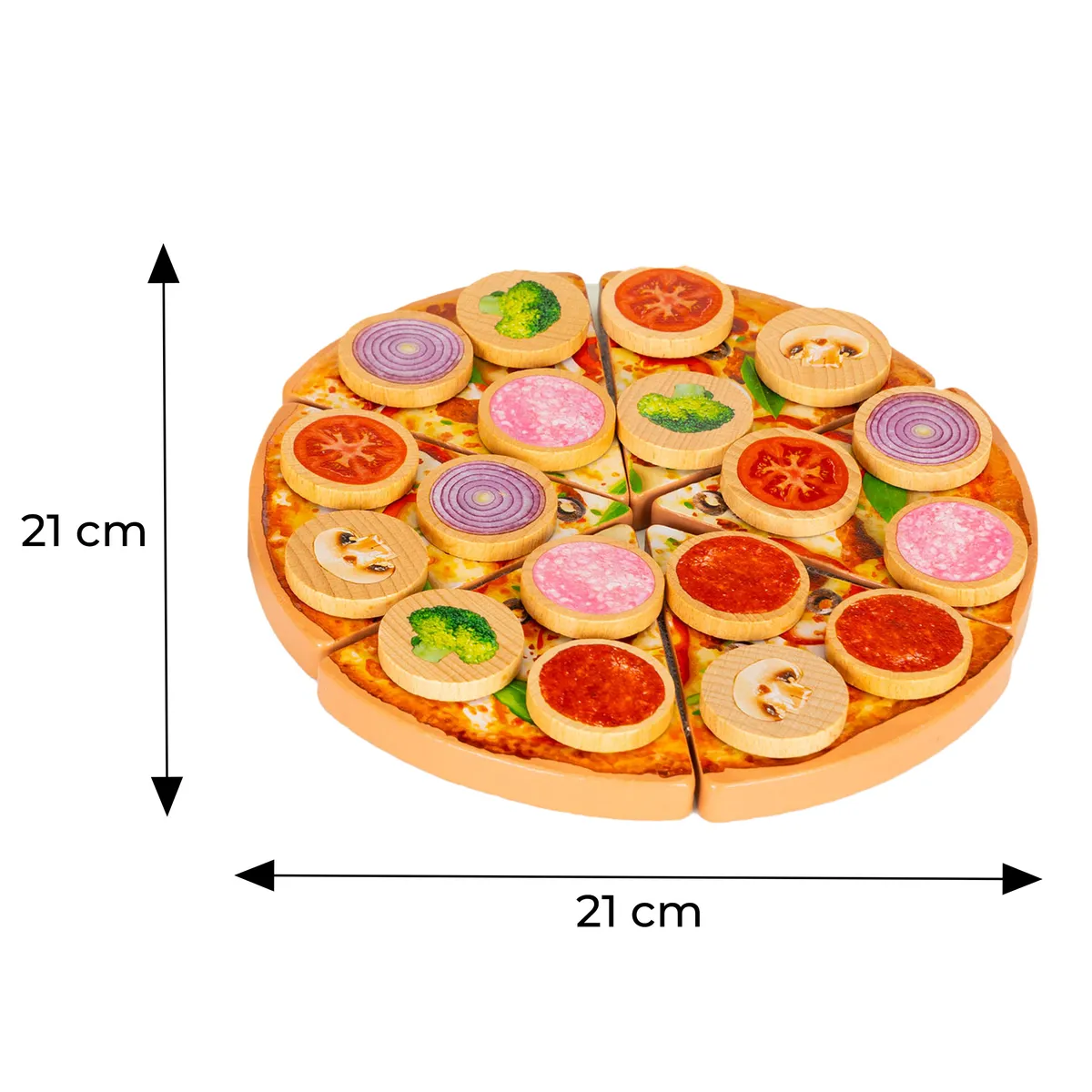 Játék élelmiszerkészlet, ECOTOYS TL733030, vágható pizza – 4. kép Játék élelmiszerkészlet, ECOTOYS TL733030, vágható pizza – 4. kép