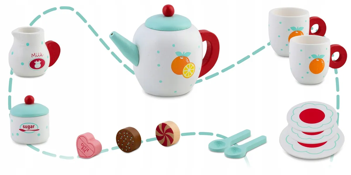 Fa teáskészlet, Ricokids RK-869, fa – 7. kép Fa teáskészlet, Ricokids RK-869, fa – 7. kép