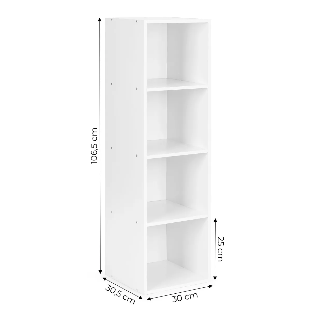 Könyvespolc, ModernHome KJZ2173, fehér – 5. kép Könyvespolc, ModernHome KJZ2173, fehér – 5. kép
