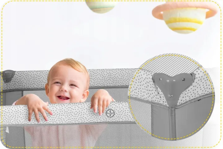 Utazó gyerekágy, Ricokids RK-241, szürke – 3. kép