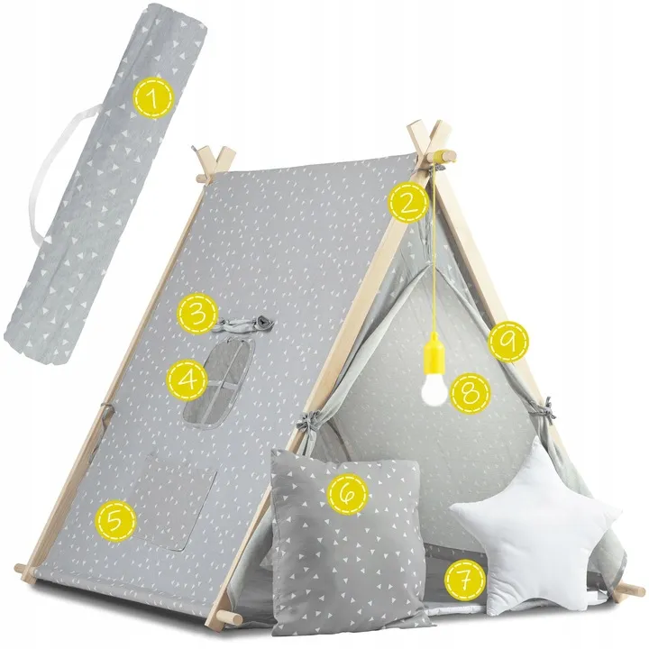 Gyereksátor, Nukido Tipi, lámpával – 9. kép