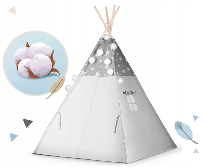 Gyereksátor, Nukido Tipi, fényfüzérrel – 4. kép