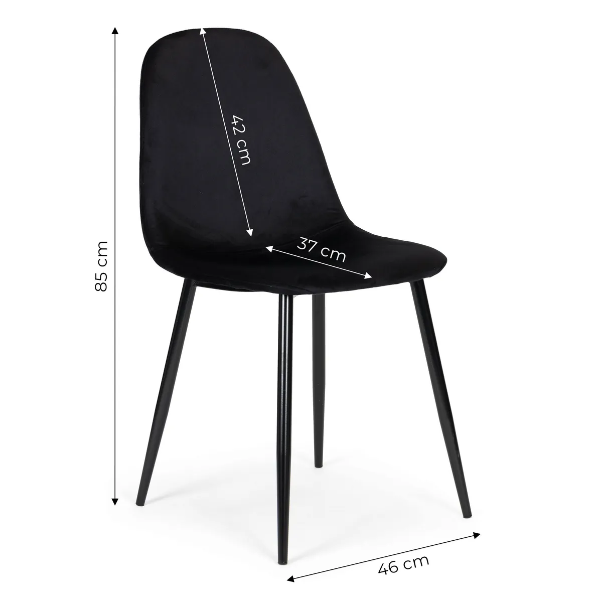 Étkezőszék, ModernHome J933, fekete – 5. kép Étkezőszék, ModernHome J933, fekete – 5. kép