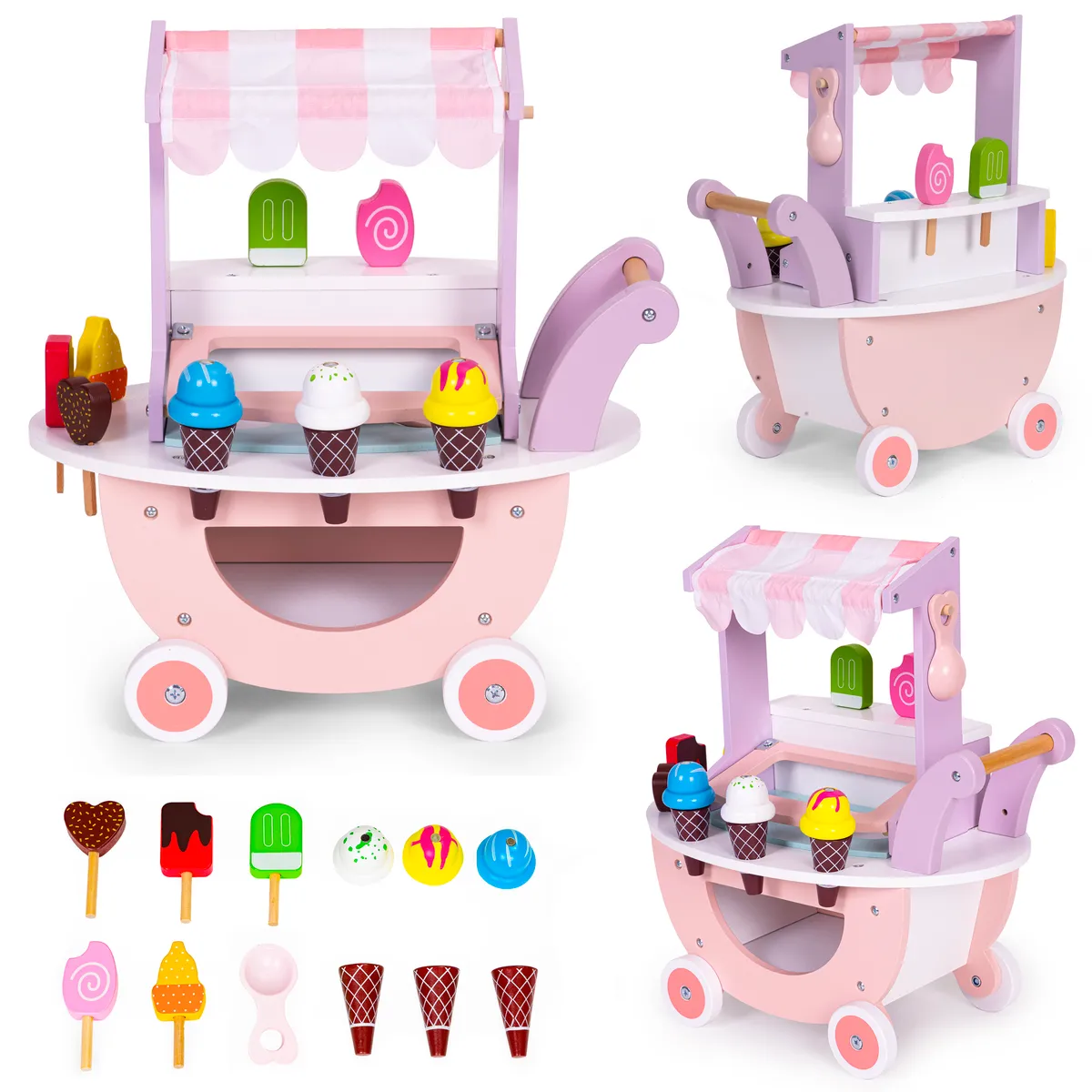 Fagylaltozó játékkészlet, ECOTOYS TL89015, fagylaltozó – 1. kép