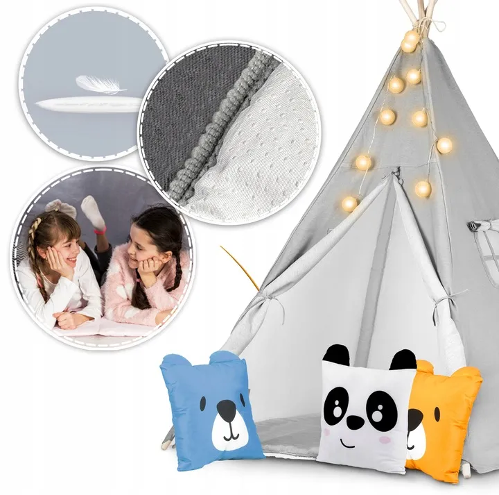 Gyereksátor, Nukido Tipi, fényfüzérrel – 3. kép