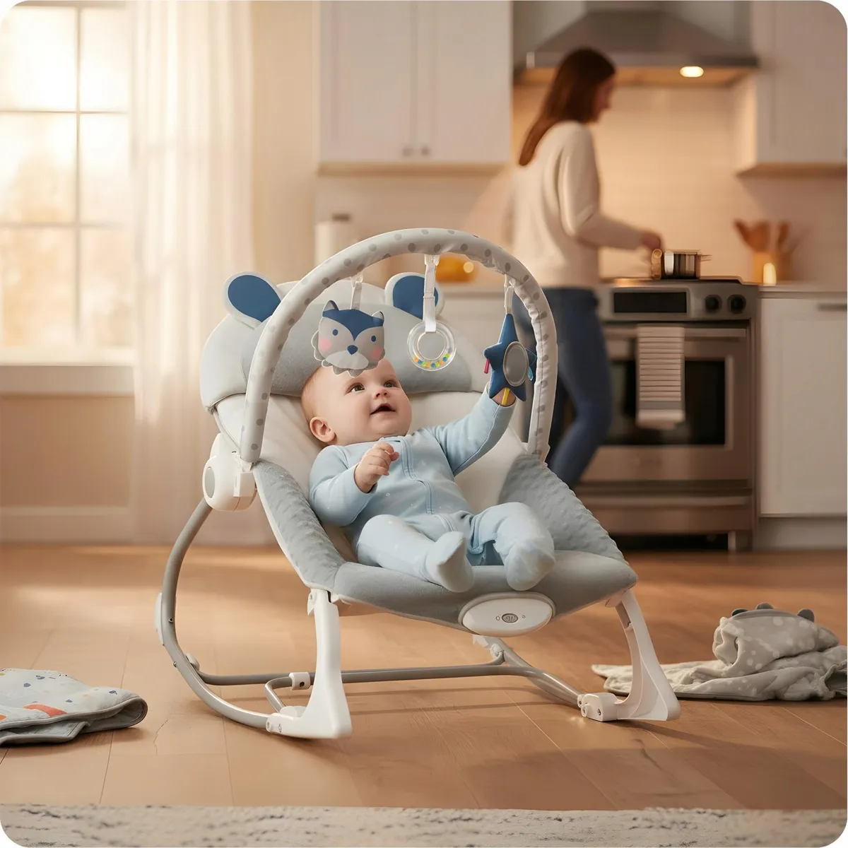 Ricokids pihenőszék-hintaszék vibrációval