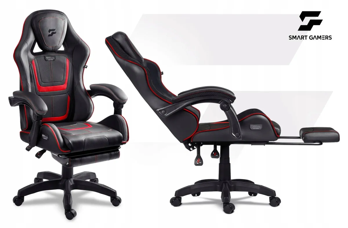 Gamer szék, Sofotel Specter, fekete/piros – 2. kép