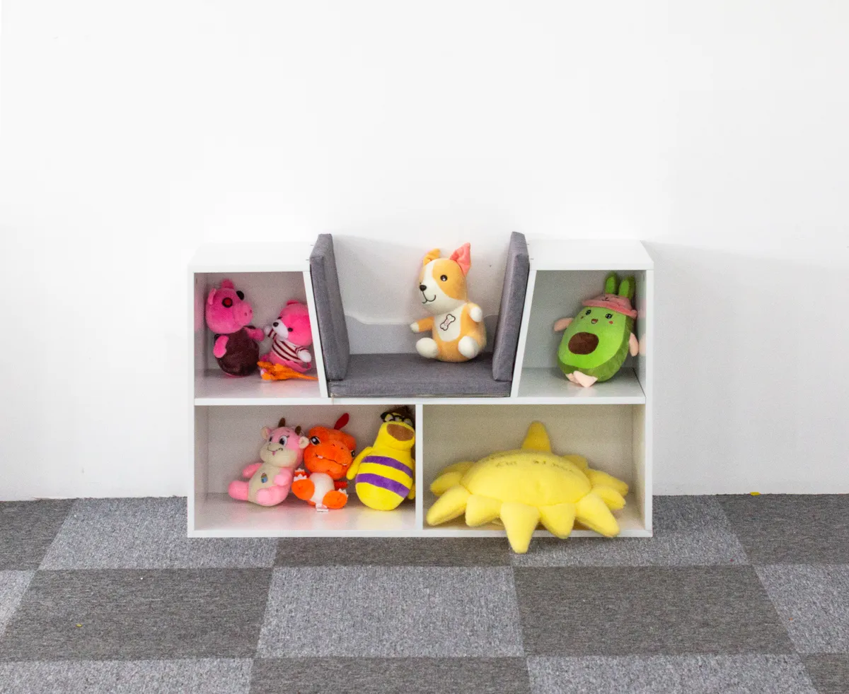Gyerek könyvespolc, ECOTOYS ZKB-5W, fehér – 2. kép