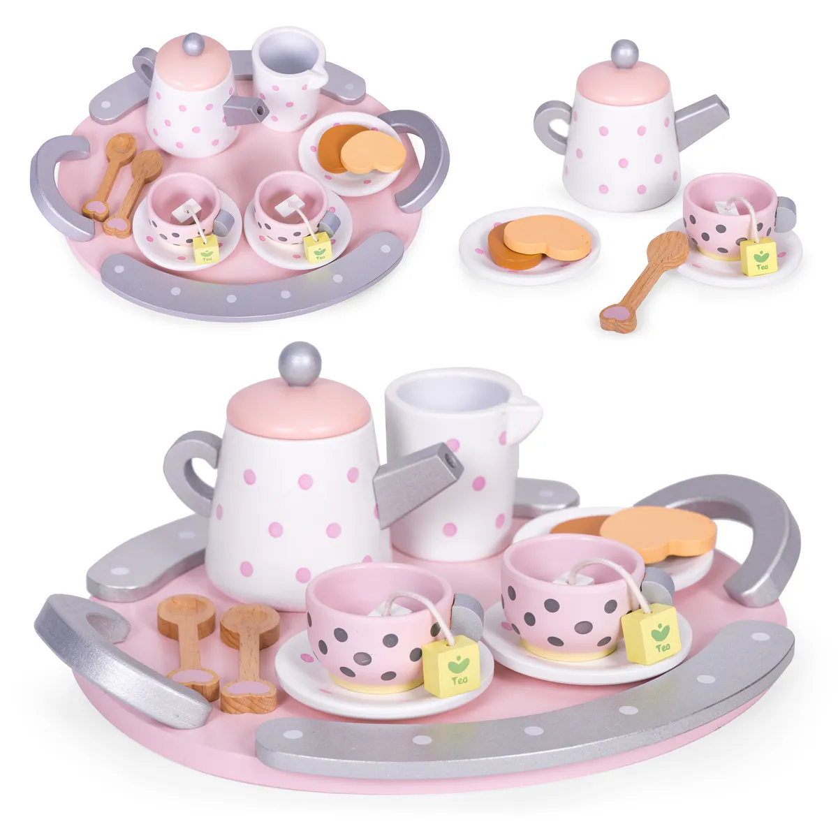 Játék teáskészlet, ECOTOYS W10D824, 15 db – 1. kép Játék teáskészlet, ECOTOYS W10D824, 15 db – 1. kép