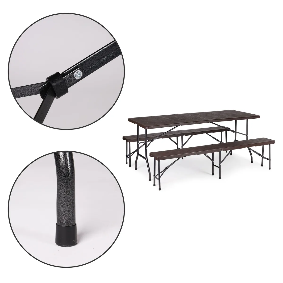 Sörpad szett, MultiGarden SZK-180B + 2 db SBK-18, barna – 3. kép Sörpad szett, MultiGarden SZK-180B + 2 db SBK-18, barna – 3. kép