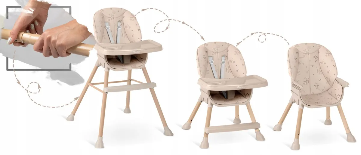 Etetőszék, Nukido Tilo, bézs – 5. kép