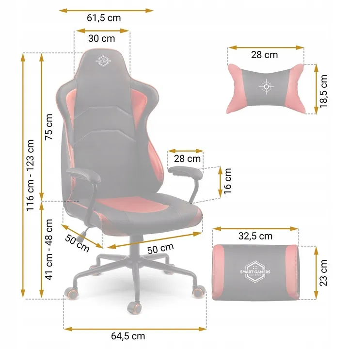 Gamer szék, Sofotel Katarina, piros – 10. kép