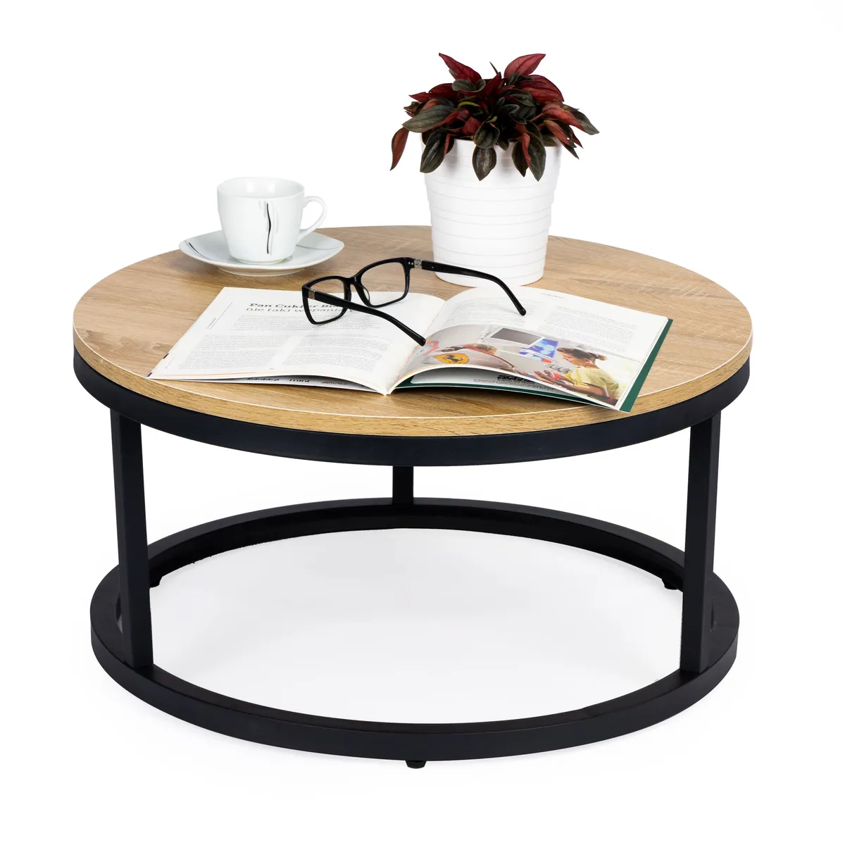 Dohányzóasztal, ModernHome PJJCFT0068, átmérő: 60 cm – 1. kép