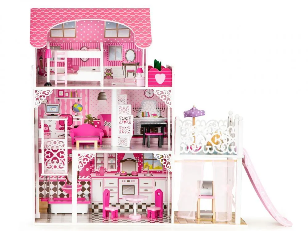 Fa babaház, ECOTOYS TL49059, 89 x 32,5 x 90 cm – 8. kép Fa babaház, ECOTOYS TL49059, 89 x 32,5 x 90 cm – 8. kép