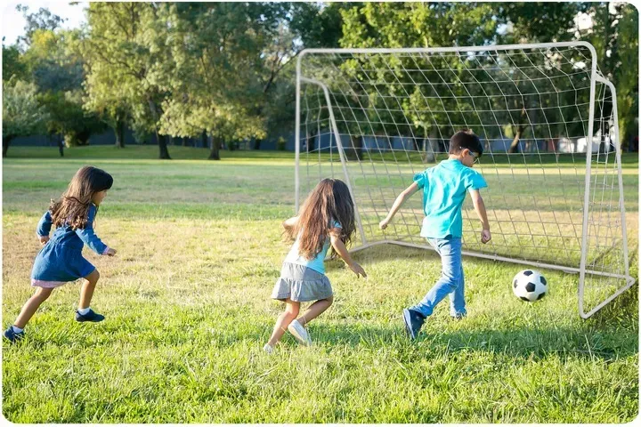 Futballkapu, Neo-Sport, 245 x 155 x 80 cm – 12. kép Futballkapu a szabadban