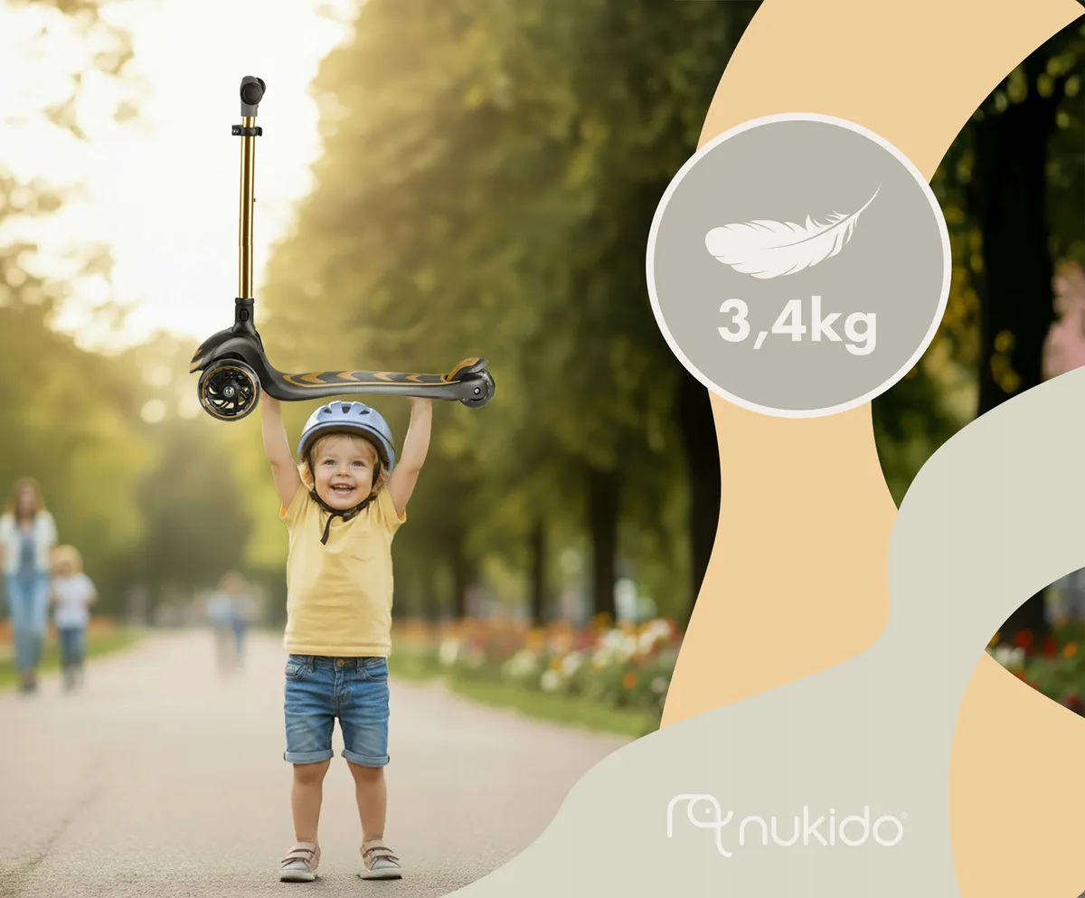 Háromkerekű roller, Nukido Flippo, arany – 6. kép