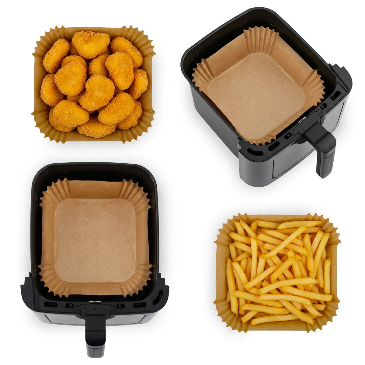 Sütőpapír Air Fryer forrólevegős sütőhöz, Berdsen, 20 x 20 cm – 5. kép Sütőpapír Air Fryer forrólevegős sütőhöz, Berdsen, 20 x 20 cm – 5. kép