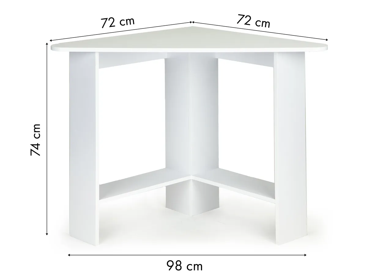 Sarok számítógépasztal, ModernHome WYJ-253, fehér – 4. kép Sarok számítógépasztal, ModernHome WYJ-253, fehér – 4. kép