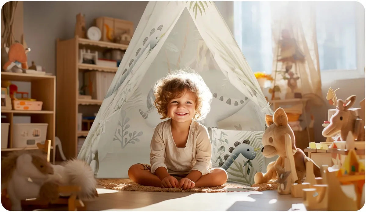 Gyereksátor, Nukido Tipi, Dinoszaurusz minta – 3. kép Gyereksátor, Nukido Tipi, Dinoszaurusz minta – 3. kép