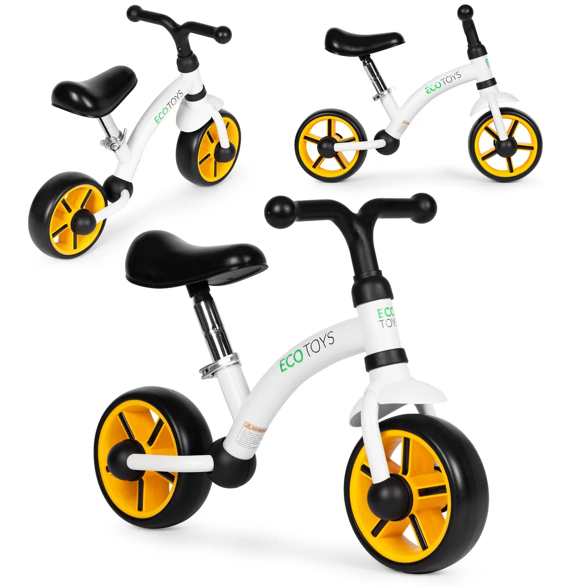 Kétkerekű futóbicikli, ECOTOYS LC-V1252, fekete – 1. kép Kétkerekű futóbicikli, ECOTOYS LC-V1252, fekete – 1. kép