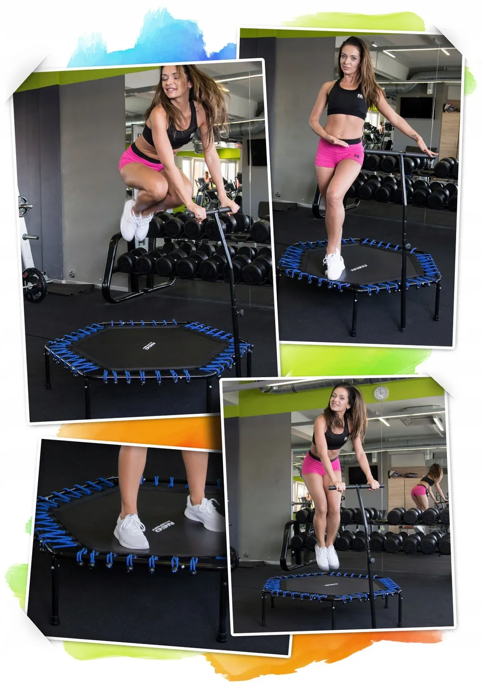 Fitnesz trambulin, Neo-Sport, fekete/zöld – 6. kép Fitnesz trambulin, Neo-Sport, fekete/zöld – 6. kép