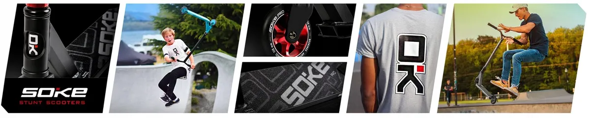 Kaszkadőr roller, SOKE PRO, piros – 1. kép