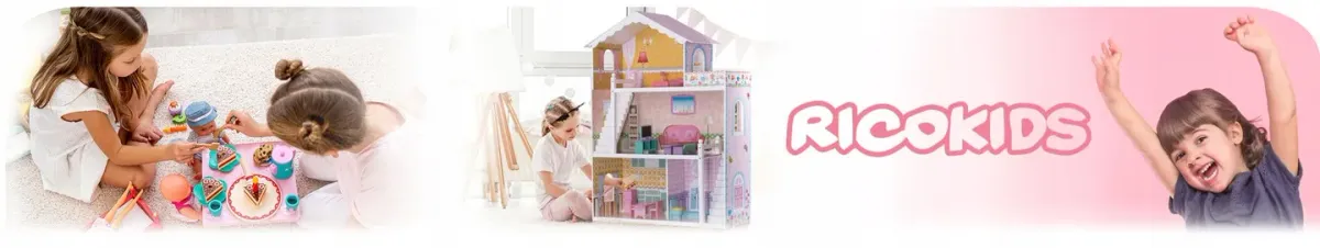 Fa babaház, Ricokids, házikó – 1. kép Fa babaház, Ricokids, házikó – 1. kép