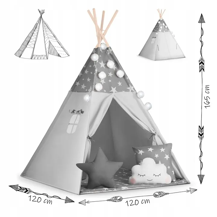 Gyereksátor, Nukido Tipi, fényfüzérrel – 13. kép